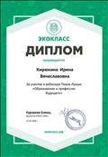 Диплом за участие в вебинаре Павла Лукши "Образование и профессии будущего" Диплом за участие в вебинаре Павла Лукши "Образование и профессии будущего"
